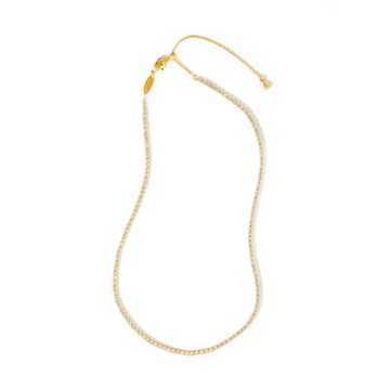 歐美風格 Emma鑽石項鍊 精鍍14k金 Tennis Necklace設計師款