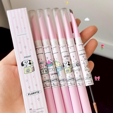 PINKCAT✨｜【新品現貨】FLORTTE 花洛莉亞 眉筆+染眉膏 二合一💕 好胖友俱樂部系列 雙頭刀鋒眉筆染眉小紅書