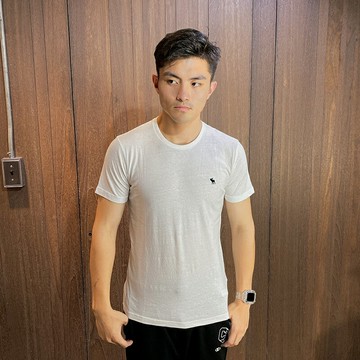 美國百分百【美國真品】Abercrombie & FitchT恤 AF 短袖 上衣 T-shirt 麋鹿 素T E709
