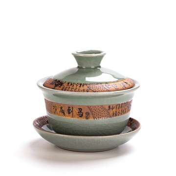 哥窯大號三才蓋碗茶杯單個陶瓷開片冰裂泡茶家用中式簡約功夫茶具