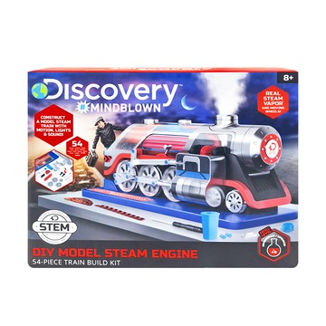Discovery MINDBLOWN 聲光蒸汽火車模型套組 DIY 54片積木組  蒸汽火車  1盒