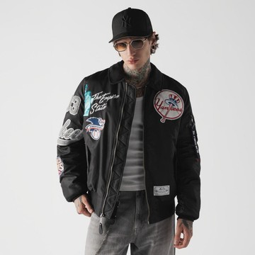 NEW ERA 男女 外套 ALPHA MA1 3490 紐約洋基 黑 NE60942059