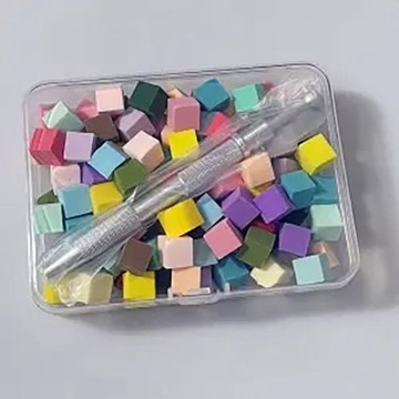 💗台灣出貨💗美甲迷你彩色拍拍小方塊美甲店海綿抓夾暈染腮紅漸變美甲店用工具