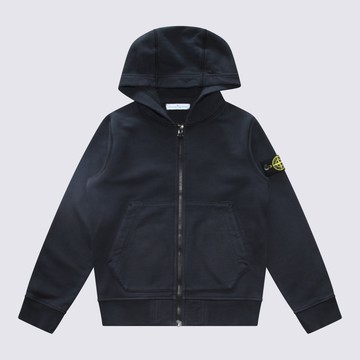 Stone Island Junior Navy Blue Cotton Sweatshirt