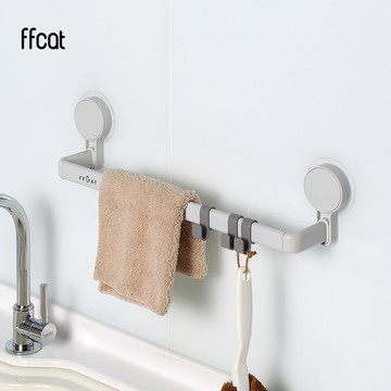 ffcat 廚房單桿短抹布架 強力無痕貼 抹布架 擦手巾架 小物掛架