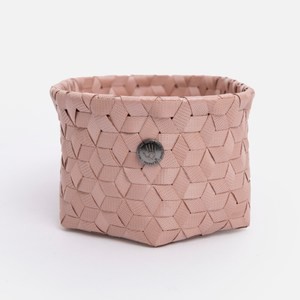 Handed By Dimensional編織橢圓收納籃S 粉