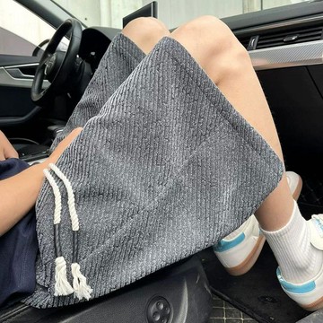 滿天星斑馬紋短褲男士夏季美式復古寬鬆外穿中褲休閒運動五分褲子純棉斜紋布工裝短褲 大口袋魔鬼氈設計百搭抽繩 工作男生短褲