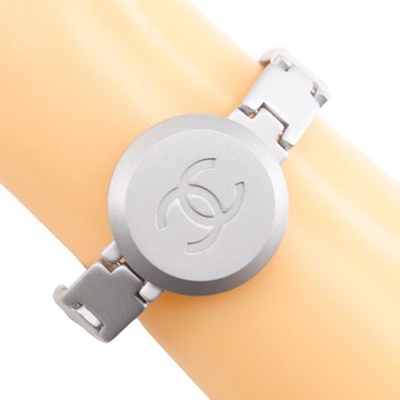 【日本直送】香奈兒 CHANEL 經典雙C標誌 手鍊 99P 金屬製 銀色 約 23.5 克 女仕款【二手】