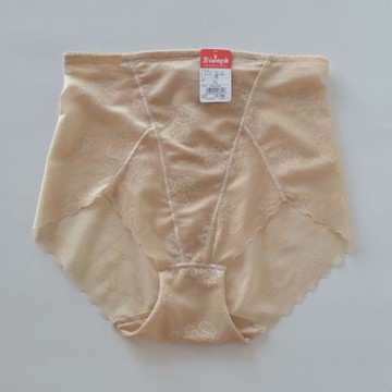 出口日本高腰內褲女收腹提臀無痕三角塑身美體褲夏薄性感提花蕾絲