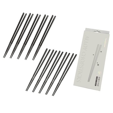 【康寧密扣Snapware】 銀離子櫻花合金筷-五雙禮盒組(兩款) 筷子 配件