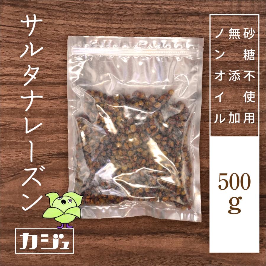 カジュベース 無添加 砂糖不使用 サルタナレーズン 500g レーズン ジップ付き袋