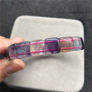 天然彩螢石手排 手牌女款 10.8*10mm左右 特價