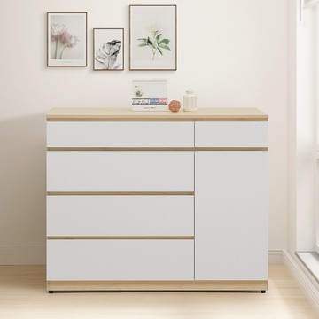 直人木業-北歐白楓木五斗櫃120公分