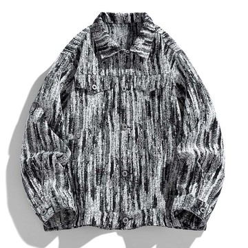 【夏日爆款】美式複古夾剋男潮牌春季寬鬆街頭嘻哈牛仔衣港風鞦季