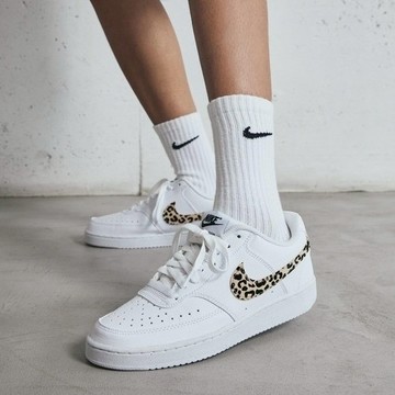 NIKE COURT VISION LOW SE 白色 豹紋鉤 休閒鞋 女鞋 IM7646-100