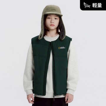 【鵝絨】 童裝 HERON 輕量 羽絨背心 - 深綠色