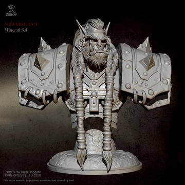 全高55mm YUFAN改制 薩爾 樹脂兵人(白模) TD-2250