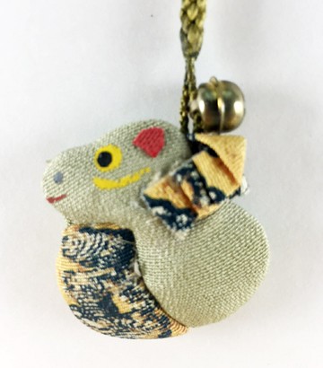 【震撼精品百貨】日本手機吊飾 和風布料材質-蛇造型-藏青色 震撼日式精品百貨