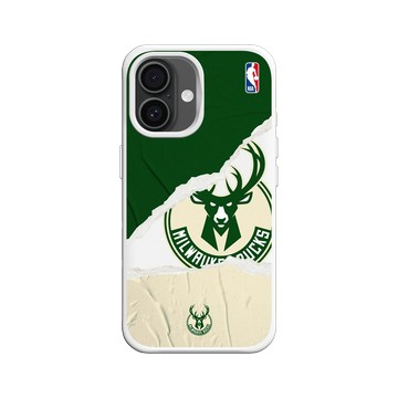 iPhone 16 SolidX 白 - NBA - 熱血系列-密爾瓦基公鹿 Milwaukee Bucks - Sweat and Tears