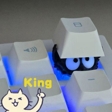 【雖貴但值得】煤炭精靈煤球立體鍵帽 3D 打印個性機械鍵盤按鍵 卡通可愛趣味客製裝飾键帽治癒創意小配件