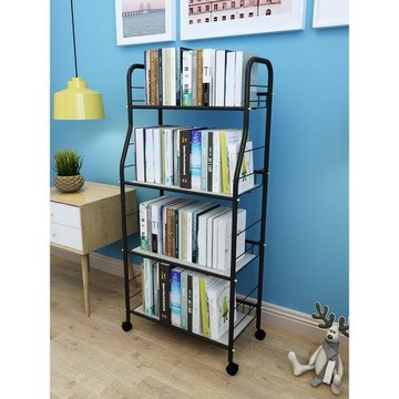 多功能書架移動小推車臥室書桌整理收納神器省空間書本書立置物架