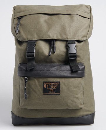 Superdry Men's Men's Waxed Top Loaded Commuter Bag Green / Olive Night - Size: 1SIZE