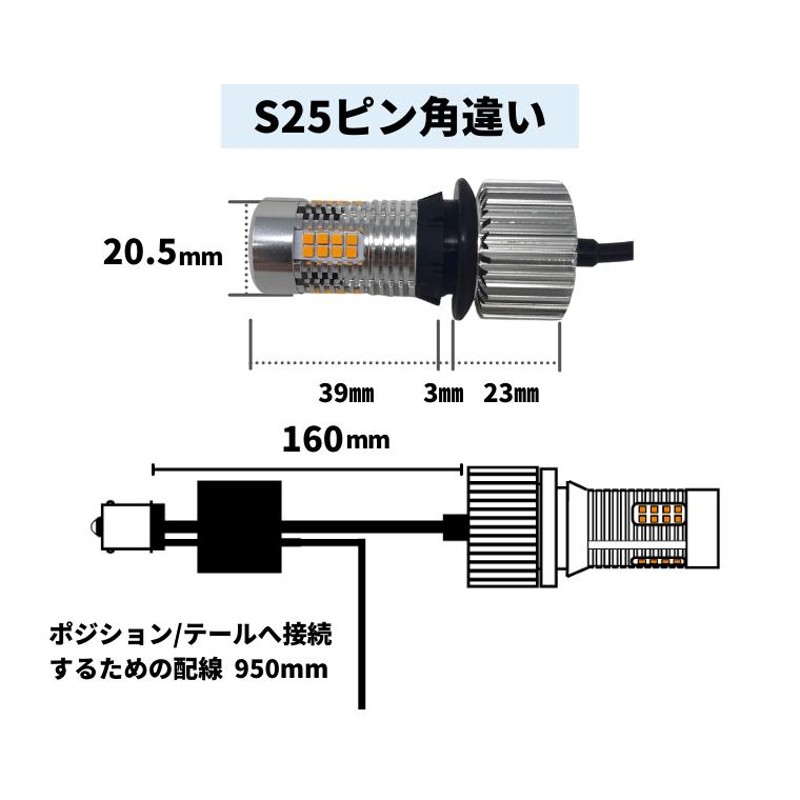 ウィンカーポジション led 抵抗 内蔵 ウインカー フロント t20 ピンチ