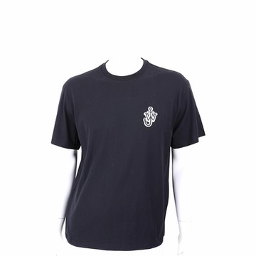 J.W. Anderson 刺繡船錨補丁純棉黑色短袖上衣 TEE(男款)