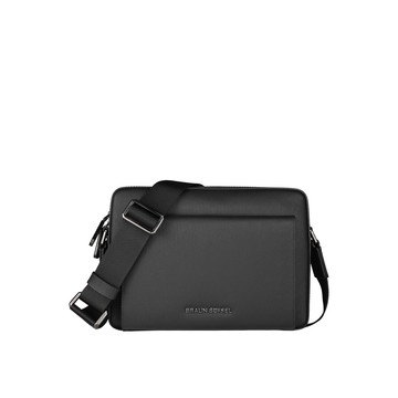 BRAUN BUFFEL 台灣總代理 紐瓦斯 斜背包-黑色/BF534-TW61-BK