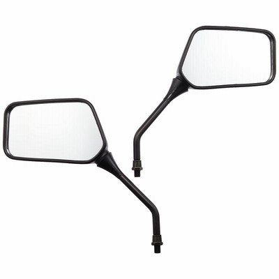 220 角型ミラー ブラック 10mm正ネジ 左右セット MRR-KAK-1 MRR-KAK-1