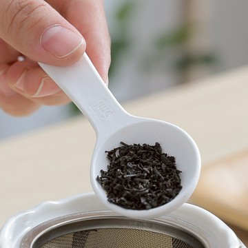 日本 霜山 防潮防結塊珪藻土量匙 附刻度 白 5ml 3入