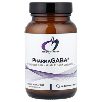 Designs For Health, PharmaGABA®，200 毫克，60 片咀嚼片（每片 100 毫克）