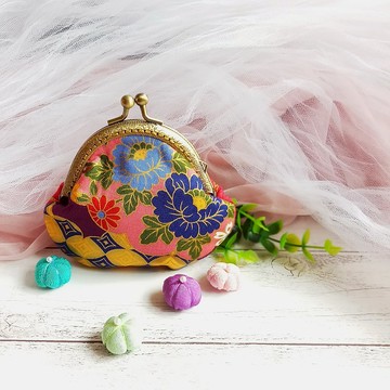 日本和風口金包 零錢包 小收納包  kimono fabric  (JS-11)