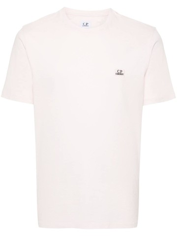 C.P. Company - logo-appliqué cotton T-shirt - men - Cotton - L - Pink