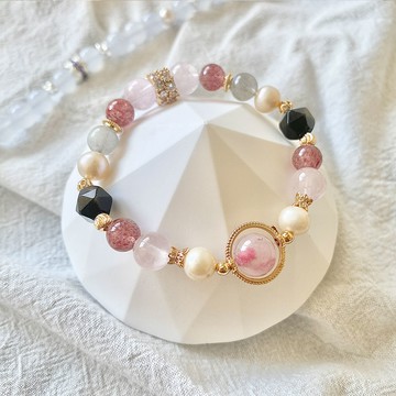 【Crystalvia辰瑄水晶｜植享生活】櫻花雨開運水晶手作手鍊