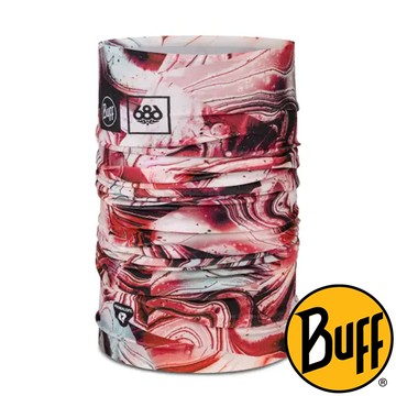 【西班牙 BUFF】動態禦寒頭巾『粉綠波紋』BF137059 戶外 露營 登山 健行 休閒 時尚 圍脖 頭巾 防塵面罩 面罩
