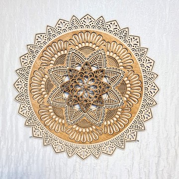 曼陀羅牆藝術精神裝飾 3D 多層花木蓮花瑜珈脈輪