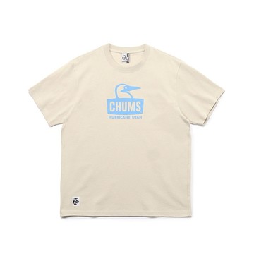 CHUMS 男 Booby Face T-Shirt短袖上衣 米灰/藍-CH012278G075
