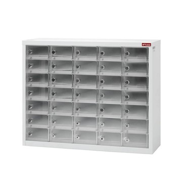 樹德SHUTER 透明門片35格手機櫃 白櫃透明門片/組 MCP-535【APP滿額下單10%點數(單一帳號最高5000點)】1/31止