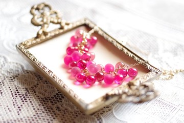 樹脂藝術 球體項鍊・戀之味