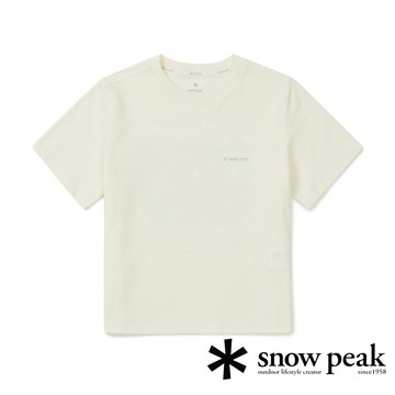 【Snow Peak韓系】女Sorona熱帶風情短袖T恤『奶油象牙』MWF-TS71 戶外 露營 登山 健行 休閒 時尚 出國 旅遊 短袖 上衣 T恤