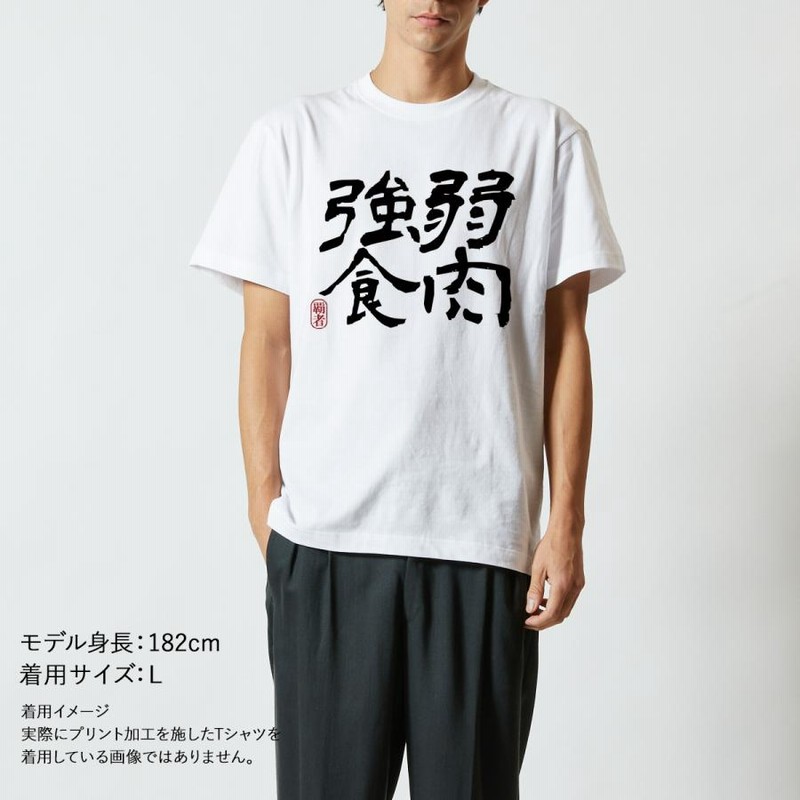 おもしろｔシャツ メンズ レディース キッズ 面白 弱肉強食 文字