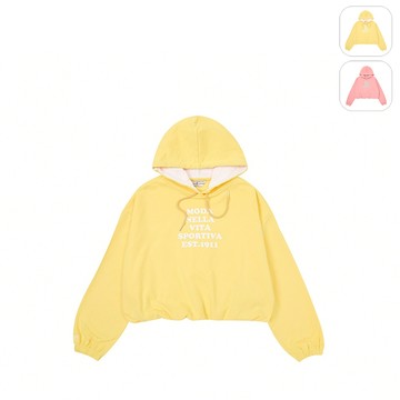 【FILA】女性 連帽T恤-黃色 5TEZ-1432-YE