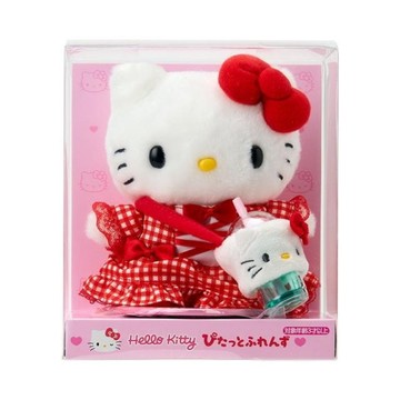小禮堂 Sanrio 三麗鷗 Hello Kitty 磁吸站立玩偶組 S (拍照道具 飲料杯款)