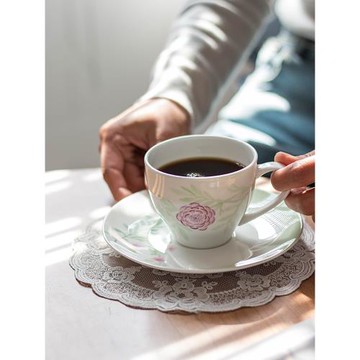 手繪|飛燕草 威廉莫里斯骨瓷咖啡杯碟陶瓷下午茶杯紅茶杯禮品禮盒