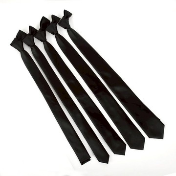 領帶男窄版5CM純黑色領帶8CM正裝上班手打細領帶拉鏈學生百搭