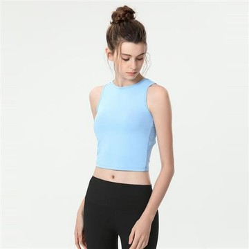 【巴黎精品】現貨+預購 女運動服無袖瑜珈服居家運動服裸感親膚透氣速乾-抽繩美背露肚緊身女上衣a1jo20