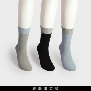SO NICE 日系愛心撞色中筒襪
