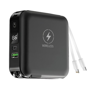 Kinyo 7in1雙線夾心萬用充 Type-C + Lightning 原廠保固  KPB-2650  黑色