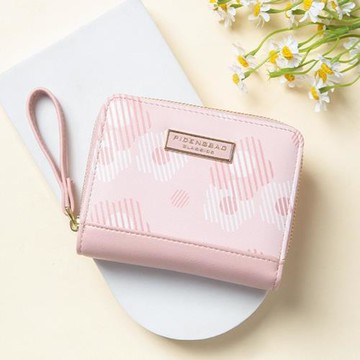 2024新款學生卡包花女士多卡位女生錢夾拉鏈零錢包短款小清新時尚